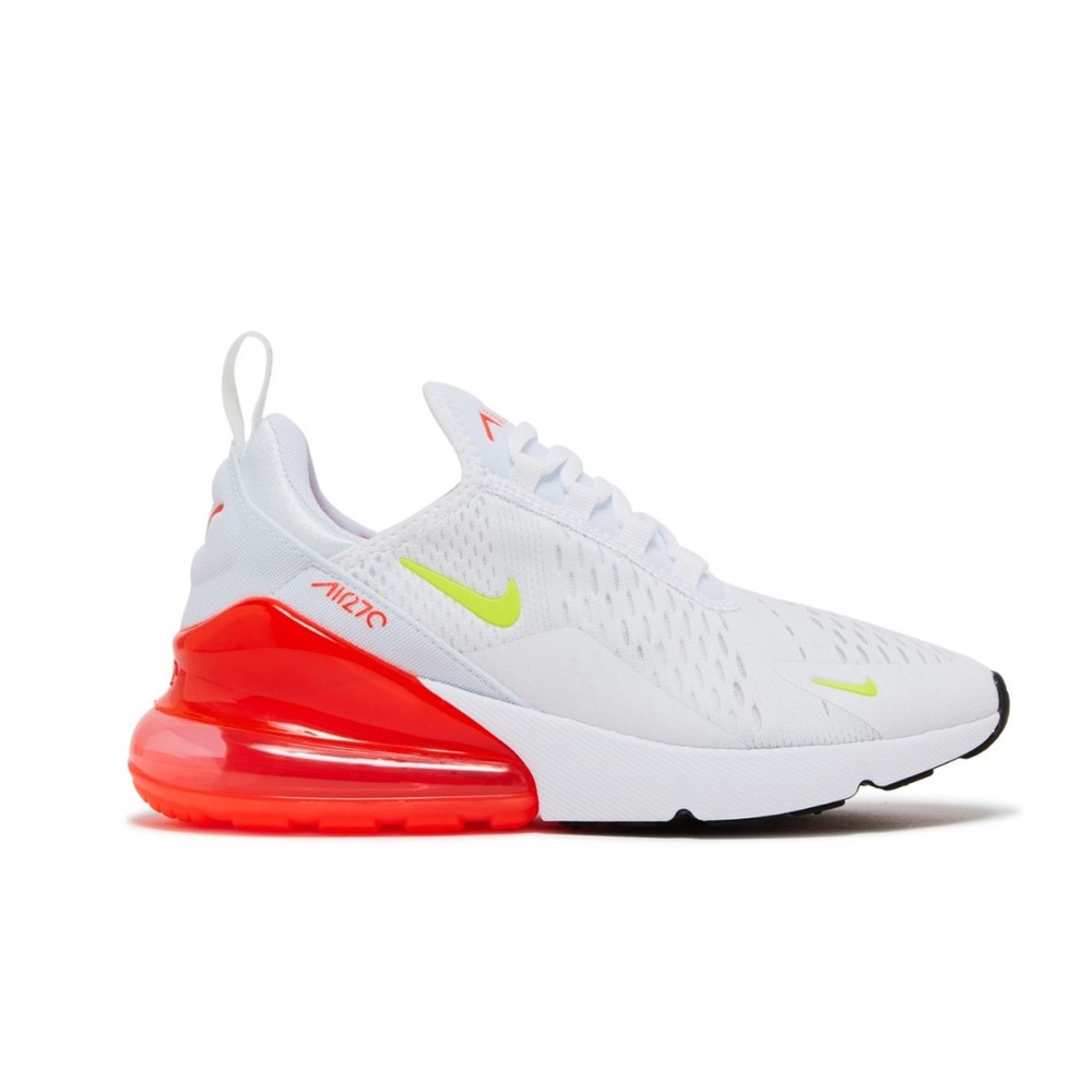 WMNS AIR MAX 270 'WHITE BRIGHT CRIMSON VOLT' 8.5